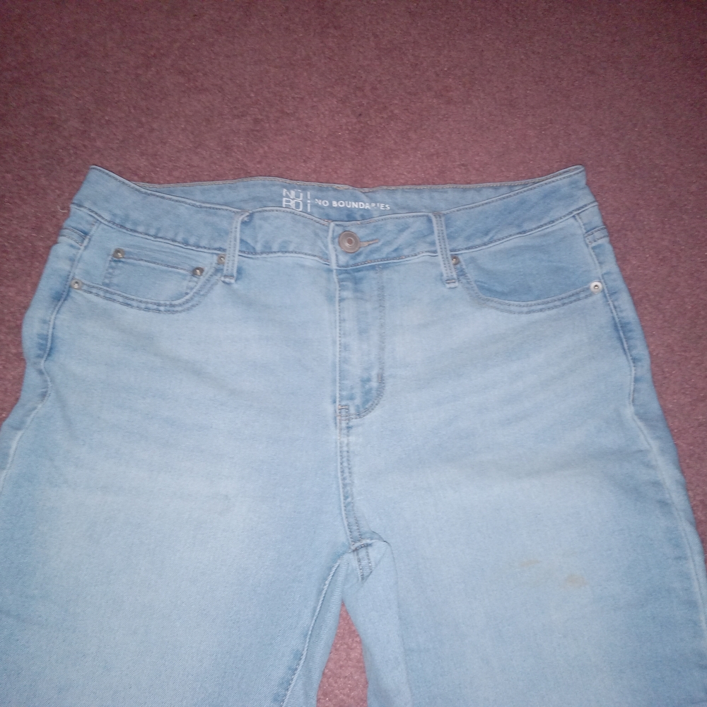 No Boundaries Light Blue Flare Jeans - Picture 2 of 4